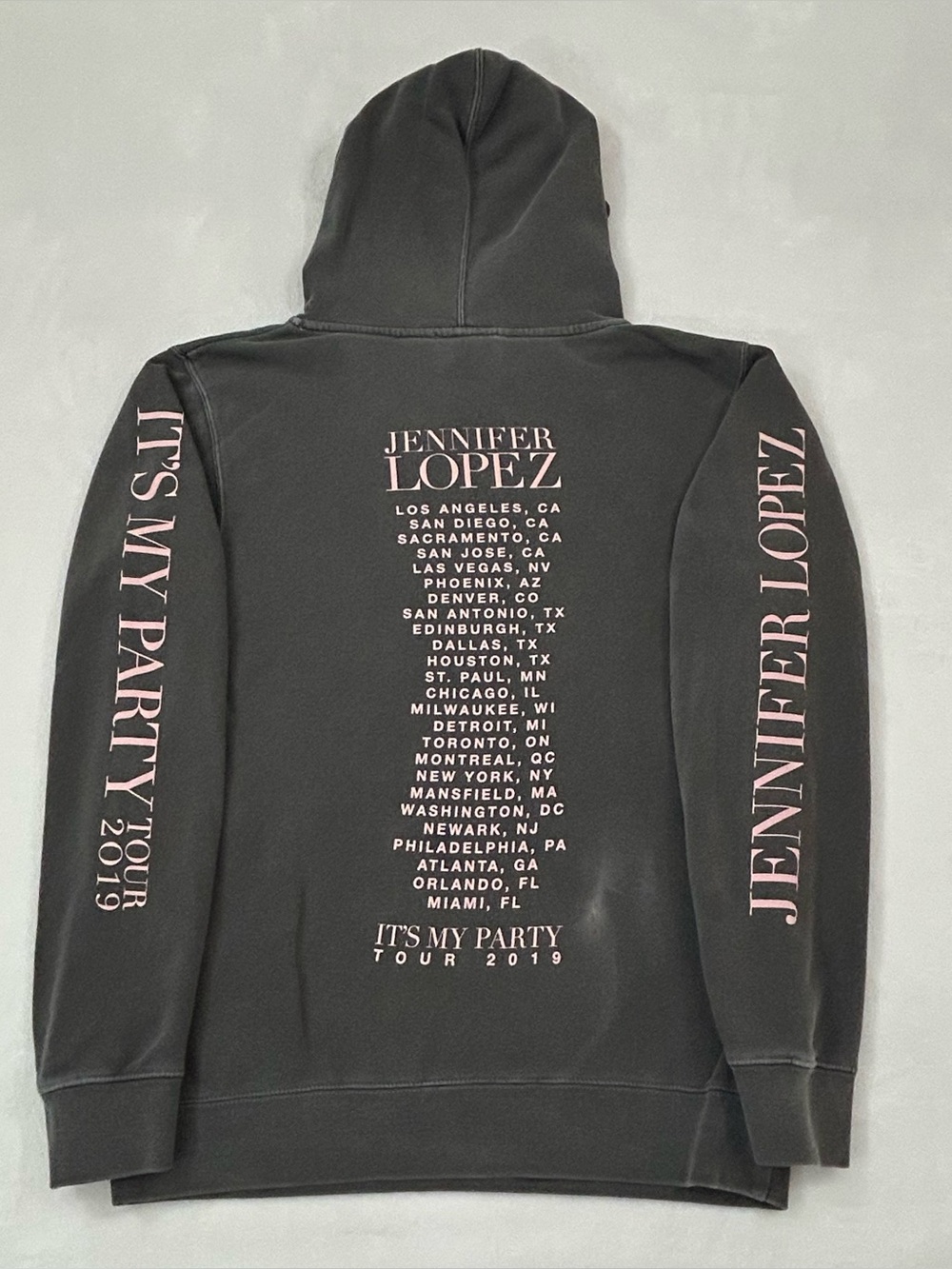 Jennifer Lopez It’s My Party Tour 2019 Concert Merch Hoodie Sweatshirt Women’s S